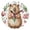 Black, variant on Cartoon Capybara Hold Tulips Flowers Round Wall Clock Silent Analog Battery Operated Gold Pointer Home Decor 9.84" Diameter