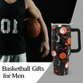 thumbnail image 6 of 40 oz Basketball Coffee Mug Cup Vacuum Insulated Travel Tumbler with Handle Lid and Straw,Basketball Coach Gifts,Accessories Stuff, 6 of 6