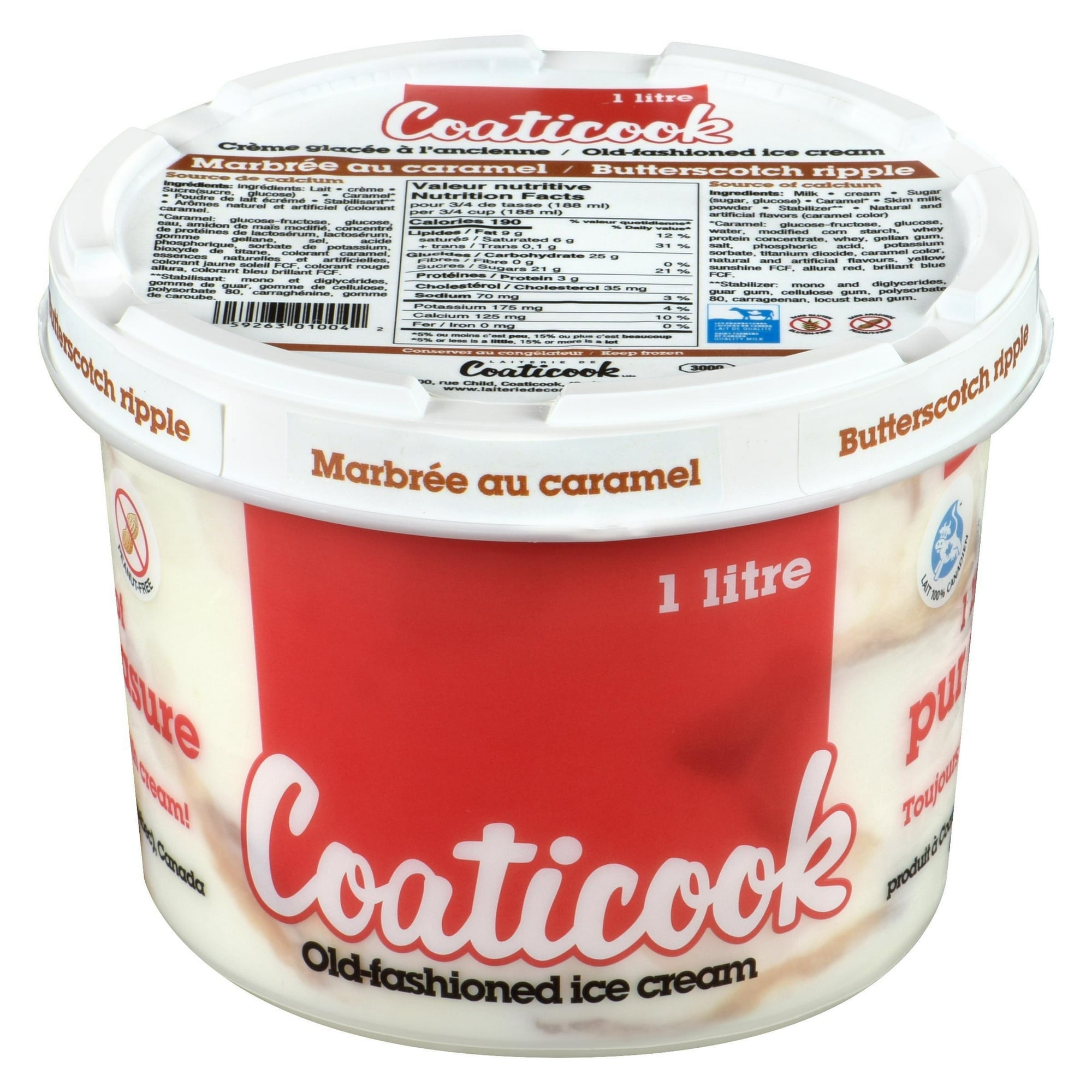 Coaticook Butterscotch Ripple Ice Cream
