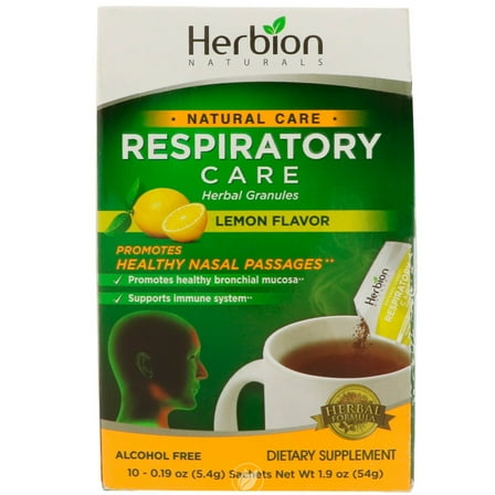 Respiratory Care Lemon 10/.19 oz by Herbion Naturals, Pack of 2