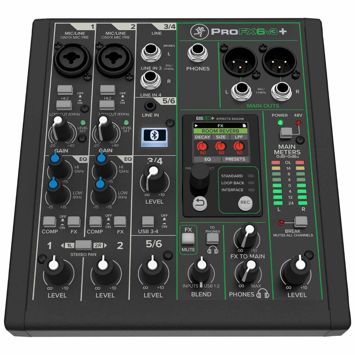 Mackie ProFX6v3+ 6-Channel Analog Mixer with Cables Package