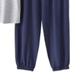 thumbnail image 4 of Cavosen Men's Short Pajama Sets 2 Piece Casual Crewneck Short Sleeve Sleepwear with Jogger Pants Solid Breathable Loungewear Summer Soft Matching Set, 4 of 5