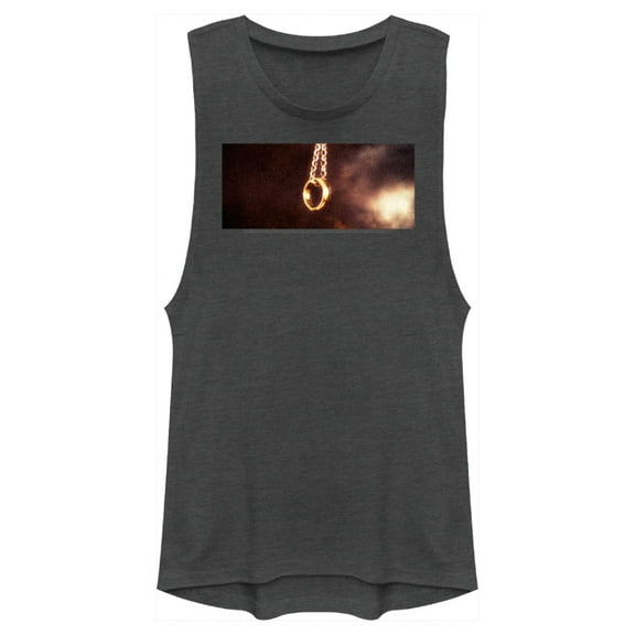 Junior's The Lord of the Rings Fellowship of the Ring Dangling Ring  Festival Muscle Graphic Tee Charcoal X Small