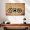 thumbnail image 2 of Elephant Stock Vintage Motorcycle Patent Wall Art - Horizontal Canvas Wall Art - Living Room Wall Decor - Transportation Canvas - Brown And Black Decor - 24" x 16", 2 of 8