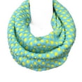 thumbnail image 2 of Wrapables® Dottie Infinity Acrylic Knit Scarf Circle Scarf, Sky Blue/Yellow, 2 of 6