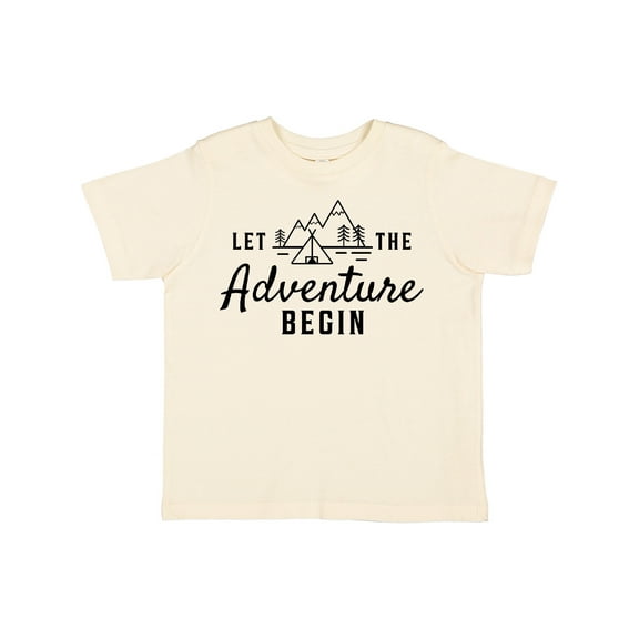 Inktastic Let the Adventure Begin with Camping Tent and Mountains Boys or Girls Toddler T-Shirt