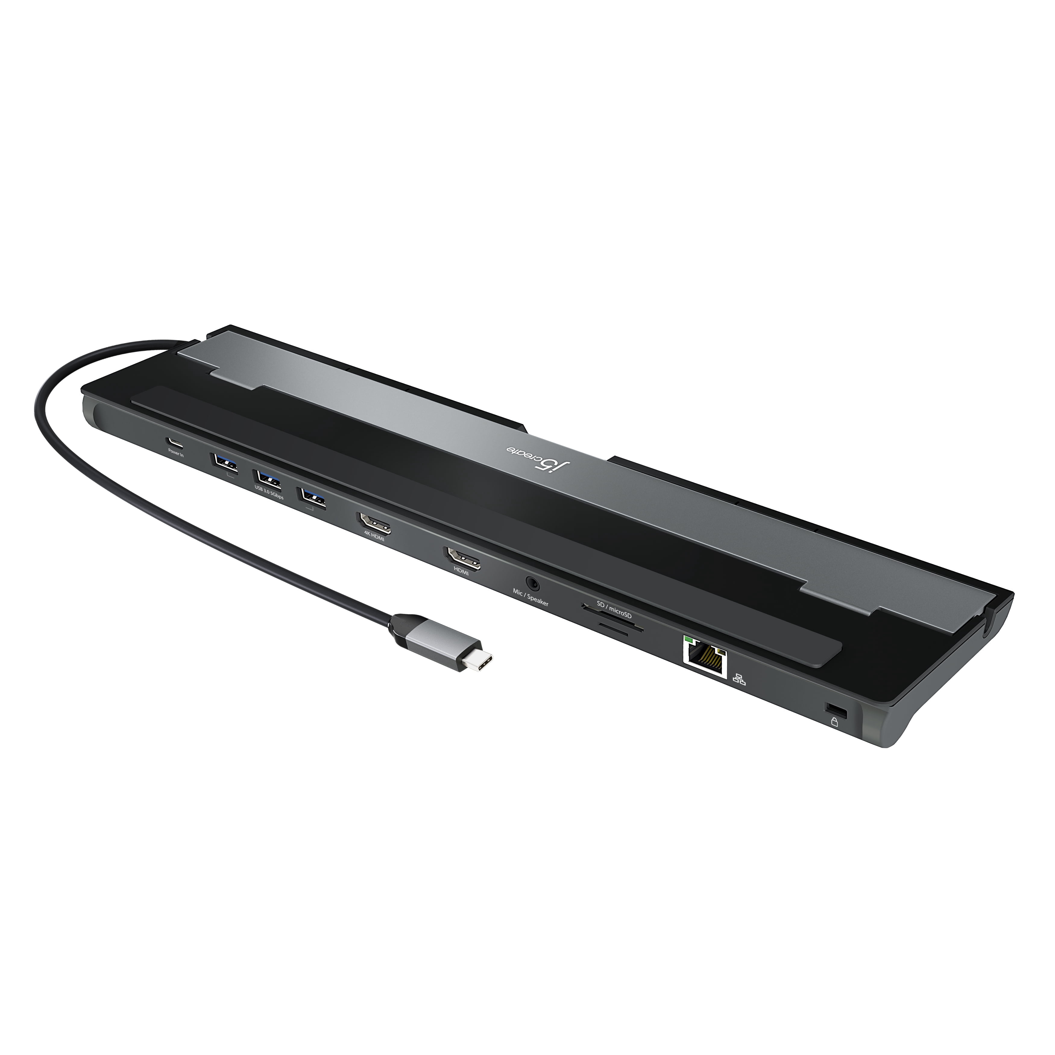 j5create USB-C Triple Display Docking Station, JCD543, 100W Power