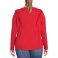 thumbnail image 3 of Terra & Sky Women's Plus Size Ruffle Knit Top, 3 of 6