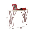 thumbnail image 3 of ACME Priya II Nightstand with Metal Tube in White and Light Purple, 3 of 5