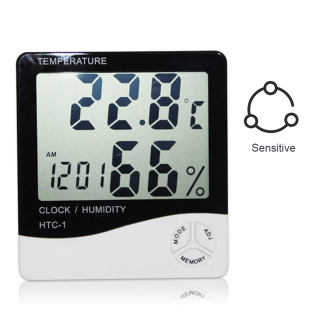 Termómetro higrómetro digital Medidor de humedad interior Indicador de temperatura Mini termómetro de habitación preciso para el hogar y la oficina