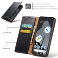 thumbnail image 6 of Wallet Case For Google Pixel 8A, Luxury Premium Leather Flip Strong Magnetic Closure [Kickstand][RFID Blocking][Card Holder Slots] Retro Shockproof Phone Cover For Google Pixel 8A, Black, 6 of 7