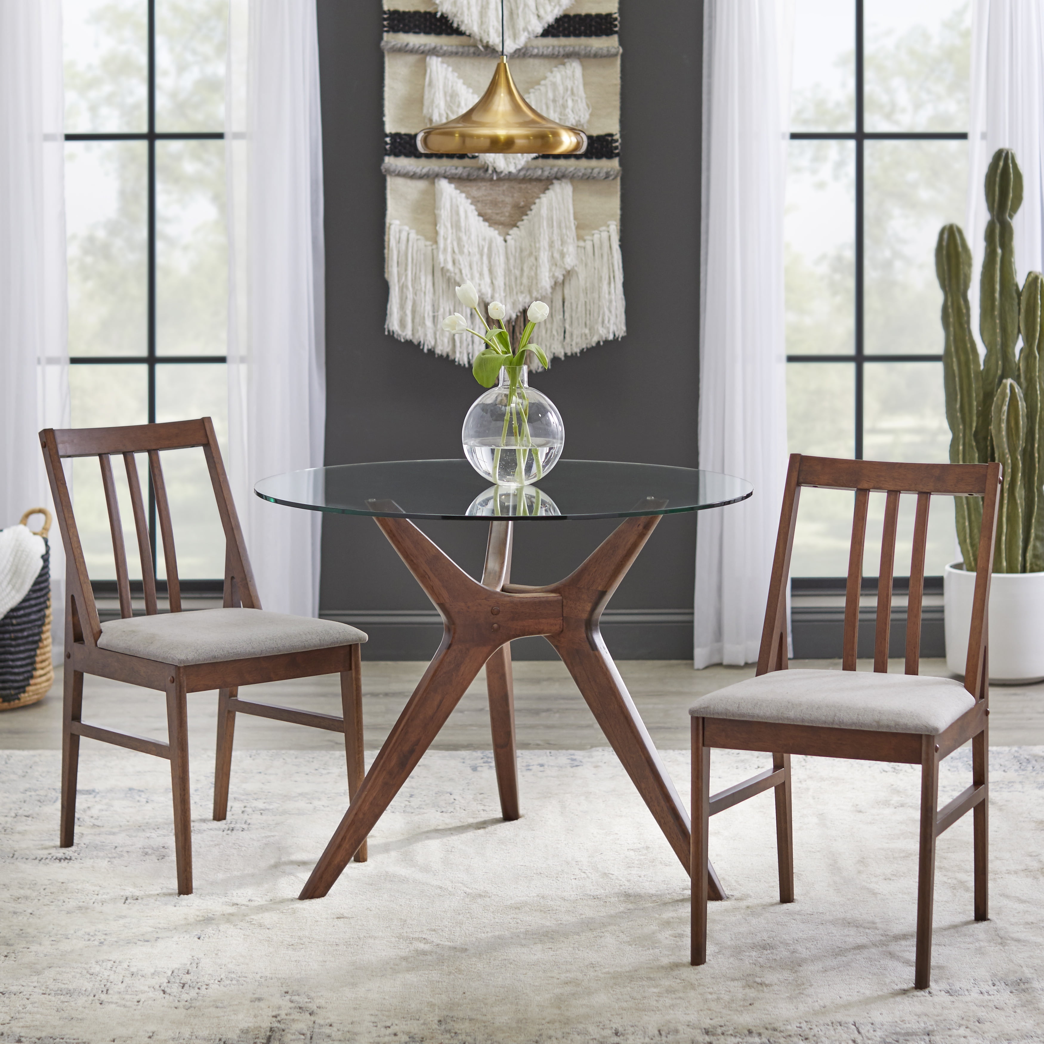 Round glass dining table walmart hotsell