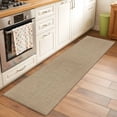 thumbnail image 3 of Brown Farmhouse Large Area Rugs for Bedroom Living Room, Soft Non Slip Carpet Bedside Rug, Vintage Country Monochrome Textured Rectangular Floor Cover Kitchen Accent Rug 2'x6' for Dining Room/Office, 3 of 9