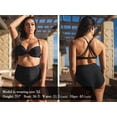 thumbnail image 5 of RELLECIGA Women's Sky Blue High Waisted Ruched Bikini Bottom Size X-Large, 5 of 13