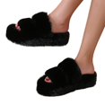 thumbnail image 1 of Women's Slippers Fuzzy Soft Plush Furry Warm House Slippers February8_Gift Of G, 1 of 3