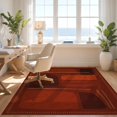 thumbnail image 3 of Design&I 6'x9' Ultra Soft Area Rug, Red Rust Abstract Geometric Design Modern Rectangular with Accents Fluffy Washable Non Shedding for Guest Room Bedroom Living Room, 3 of 3