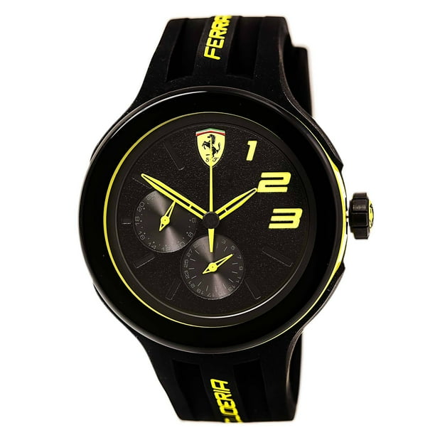 Ferrari 830224 FXX Yellow Accented Black Mens Watch Walmart