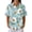 Light Blue, variant on Waffle Blouses for Women Floral Print Half Button Down Collared Short Sleeve Comfy Casual Shirts Loose Fit Summer Tops Light Blue M
