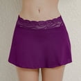 thumbnail image 5 of UJNDER Women's Solid Color Mini Lace Patchwork Comfortable Fall Skirts for Women Purple S, 5 of 8