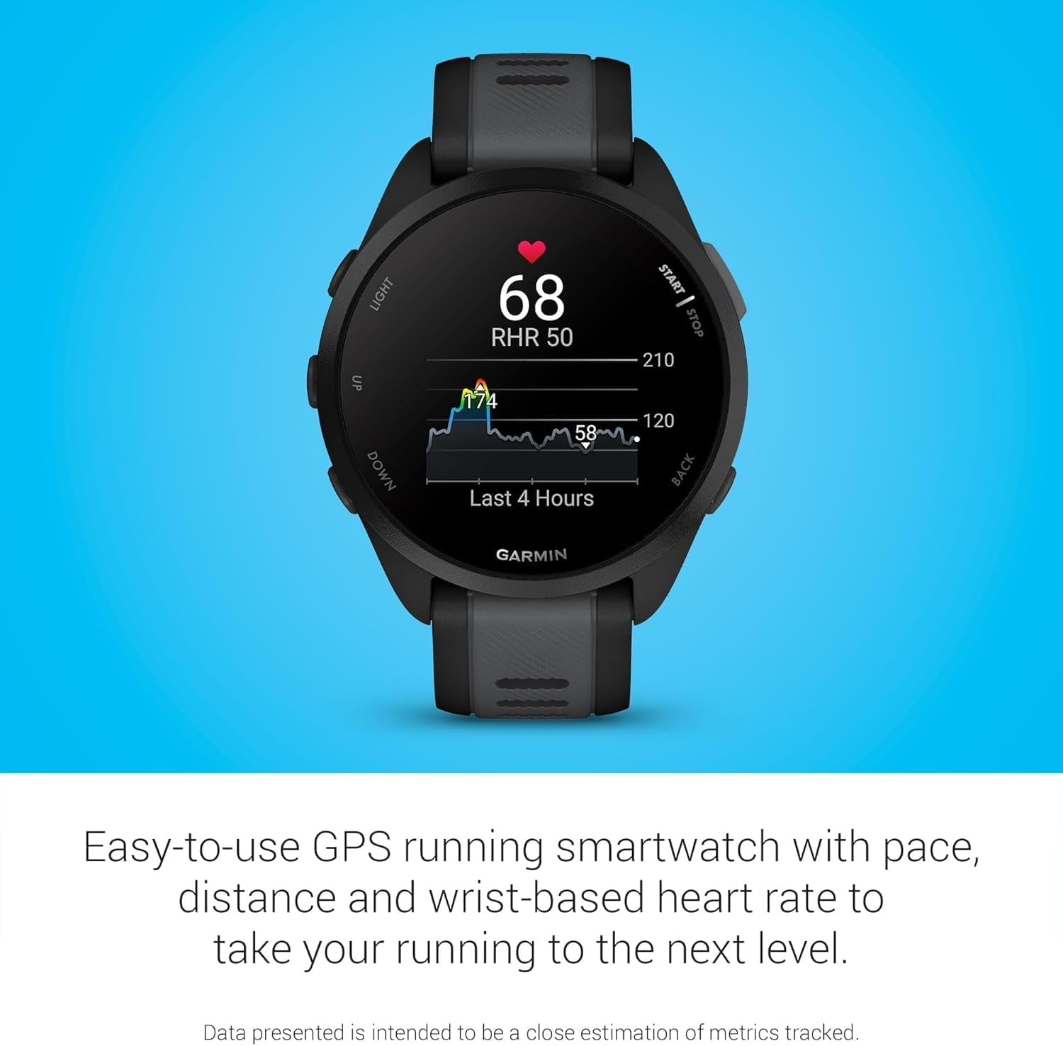 Restored Garmin Forerunner 165 GPS Smartwatch, Slate Grey/Black (Refurbished)