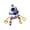 Blue, variant on Red Tactile Exploration Pull String Rocket Toy For Kids Fine Motor Skills Multi Texture Cords Easy Clean Design