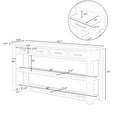 thumbnail image 5 of Lunale Stylish Console Table with 4 Drawers and 2 Shelves, 62.2" Storage Sideboard Cabinet for Entryway, Living Room, Blue, 5 of 6
