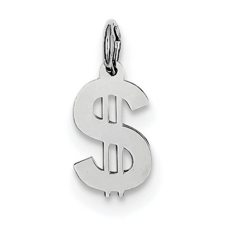 Sterling Silver Dollar Sign Polished