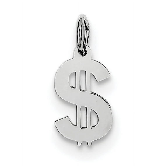 Sterling Silver Dollar Sign Polished