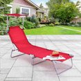 thumbnail image 2 of Gymax Chaise Longue Pliante Chaise de Plage Fauteuil Inclinable Dossier Rouge, 2 of 10