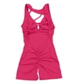 thumbnail image 4 of DHFJKG Workout Romper For Women Backless Sleeveless V Neck Sexy Yoga One Piece Short Jumpsuit Summer Gym Athletic Outfit Versatile Onesie, 4 of 7