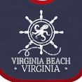 thumbnail image 4 of Inktastic Virginia Beach VA Nautical Boys or Girls Baby Bib, 4 of 4