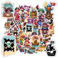 thumbnail image 3 of 35pcs-50pcs Cartoon Pirate Stickers Skull Stickers Funny Stickers Animal Stickers for Notebook Suitcase Guitar, 3 of 9