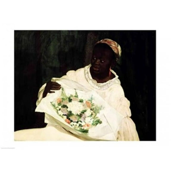 Olympia Detail of The Black Servant 1863 Poster Print by Edouard Manet - 24 x 18 in.
