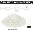 thumbnail image 2 of Uxcell Plastic Chain Links, 200 Feet Safety Chains, White Plastic Chains Large Plastic Chain Long for Barriers, Crowd Control, Queue Lines, Parking, Fences, Gate, Concerts, 2 of 7