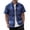 Blue, variant on HOWPAY Mens Shirts Short Sleeve Button down Summer Plaid Print Holiday Beach Tops Stretch Casual Regular Fit Lightweight Soft Shirts Black L