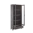 thumbnail image 3 of Home Source Display Storage Cabinet in Cement with Glass Doors, 3 of 6