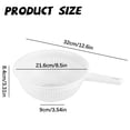thumbnail image 2 of 12.6 Inch Plastic Colander with Long Handle Round Kitchen Strainer Basket Hollow Drain Basket for Washing Vegetables Rice Washing Sieve for Kitchen Prep, Round Perforated Drainage Basket,White, 2 of 4