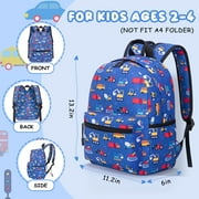 Cshidworld Toddler Backpack for Boys Girls 2-4, Preschool Backpack Mini Backpack For School & Travel, Child Backpacks, Kindergarten Elementary Toddler bag, Kids Backpack, 11 H, Dark Blue Cars