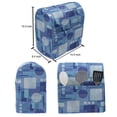 thumbnail image 4 of Geometric Stand Mixer Cover, Composition of Abstract Shapes Modern Motifs Concurrent Squares Along Circles, Kitchen Appliance Organizer Bag Cover with Pockets, 5 Quarts, Sea Blue, by Ambesonne, 4 of 4