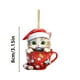 thumbnail image 3 of Adornos navideños, adornos navideños, regalos navideños, colgante navideño de gato, colgante de coche, gorro navideño de acrílico, colgante navideño de gato, un adorno decorativo, 3 of 6
