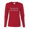 thumbnail image 2 of Donâ€™t Let Friends ALone Awareness Womens Graphic Long Sleeve T-Shirt, Red, 2XL, 2 of 3