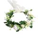 thumbnail image 1 of Corona de flores de Margarita, corona Floral, diadema, guirnalda para el pelo, tocado de Halo de flores con cinta, fotos de fiesta de boda, blanco, 1 of 5