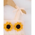thumbnail image 5 of 2T Baby Girls Dress 3T Girls Sleeveless Dress Flower Solid Color Toddler Girls Off-the-shoulder Summer Suspender Dress Apricot, 5 of 6
