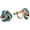 Blue, variant on Gold Plated Love Knot Shape Clip on Earrings No Pierced for Women Luxury Screw Clip Earrings