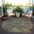 thumbnail image 5 of Addison Rugs Chantille Indoor/Outdoor Traditional Oriental Chocolate Washable Round Rug, 8' x 8', 5 of 5