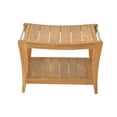 thumbnail image 2 of Grade-A Teak Wood Paris Shower Seat 24" Outdoor Patio Stool Bench, 2 of 4