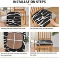 thumbnail image 5 of Chair Covers Seat Covers for Dining Room Chair Seat Covers 6PCS Removable Washable Upholstered Chair Seat Cushion Slipcovers Chair Protector with Elastic Bottom for Dining Room,Office, 5 of 6