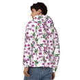thumbnail image 4 of Kdxio Orchids Flowers Print Men Hoodies Casual Hoodies for Men with Zip Pockets Full Zip Long Sleeve Sweatshirt Sports Hooded Jacket-Small, 4 of 5