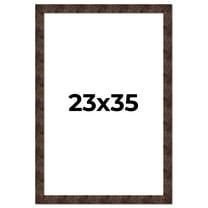 23x35 Frame Brown Burl Real Wood Picture Frame Width 1.625 Inches | Interior Frame Depth 0.5 Inches