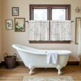 thumbnail image 4 of Modern Geometric Tier Curtains 36 Inch Length, Minimalist Lines Polka Dots Abstract Beige Cafe Short Curtains for Bathroom Over Sink, Small Kitchen Curtain Light Filtering Drapes 2 Panels 27.5"Wx36"L, 4 of 8